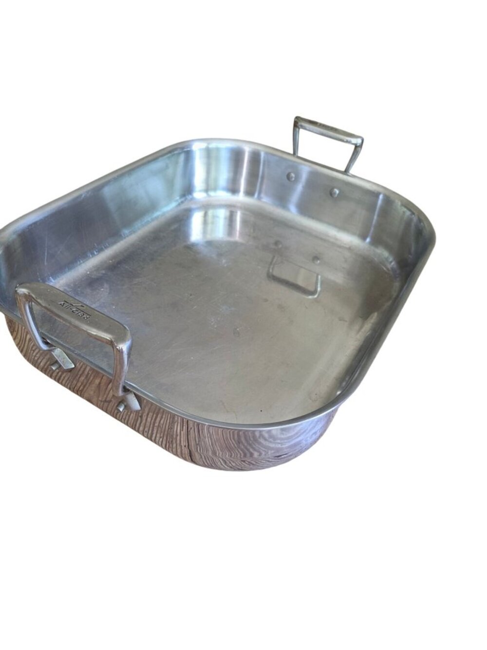 All-Clad Stainless Steel Roasting Pan With Handles 17"x15 Large Deep Sturdy